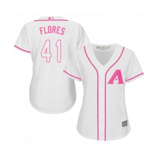 Women's Arizona Diamondbacks #41 Wilmer Flores Replica White Fashion Baseball Jersey - Ujersey