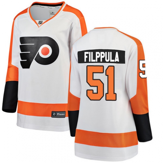 Women's Philadelphia Flyers #51 Valtteri Filppula Fanatics Branded White Away Breakaway NHL Jersey - Ujersey