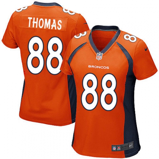 Women's Nike Denver Broncos #88 Demaryius Thomas Game Orange Team Color NFL Jersey - Ujersey