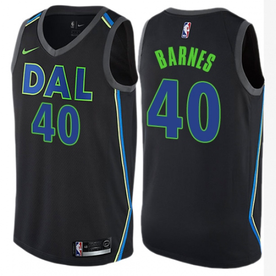 Youth Nike Dallas Mavericks #40 Harrison Barnes Swingman Black NBA Jersey - City Edition - Ujersey