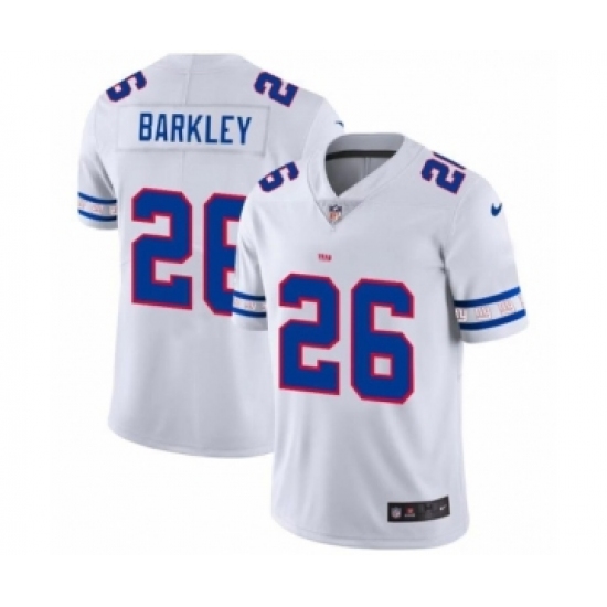 Men's New York Giants #26 Saquon Barkley White Team Logo Cool Edition Jersey - Ujersey