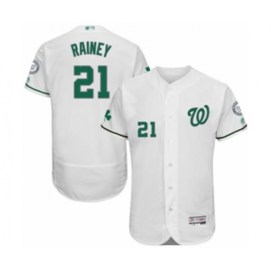 Men's Washington Nationals #21 Tanner Rainey White Celtic Flexbase Authentic Collection Baseball Player Jersey - Ujersey