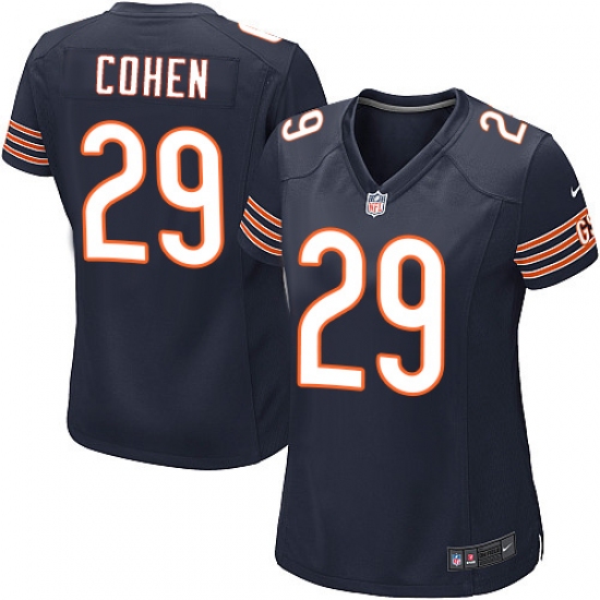 Women's Nike Chicago Bears #29 Tarik Cohen Game Navy Blue Team Color NFL Jersey - Ujersey