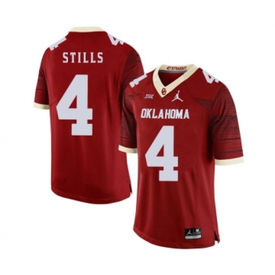 Oklahoma Sooners 4 Kenny Stills Red 47 Game Winning Streak College Football Jersey - Ujersey