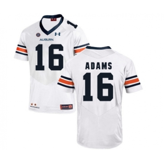 Auburn Tigers 16 Devin Adams White College Football Jersey - Ujersey