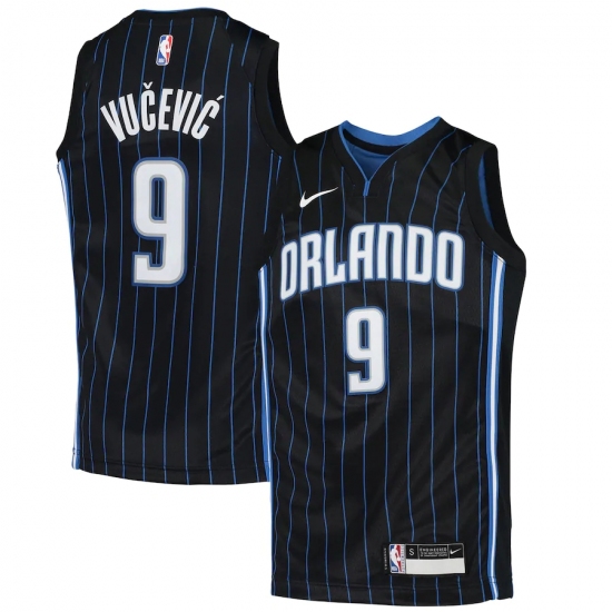 Youth Orlando Magic #9 Nikola Vucevic Nike Black 2020-21 Swingman Jersey - Ujersey