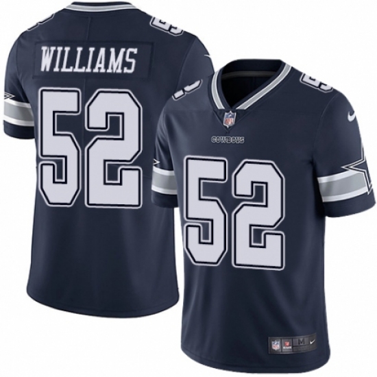 Youth Nike Dallas Cowboys #52 Connor Williams Navy Blue Team Color Vapor Untouchable Limited Player NFL Jersey - Ujersey
