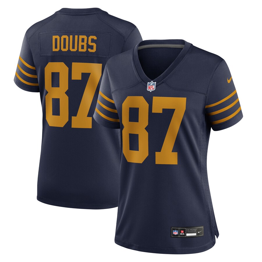 Women's Green Bay Packers Romeo Doubs Nike Navy The 1923 Classic Game Jersey - Ujersey