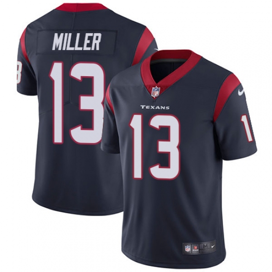 Youth Nike Houston Texans #13 Braxton Miller Limited Navy Blue Team Color Vapor Untouchable NFL Jersey - Ujersey