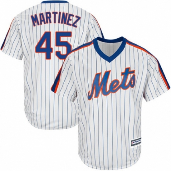 Men's Majestic New York Mets #45 Pedro Martinez Replica White Alternate Cool Base MLB Jersey - Ujersey