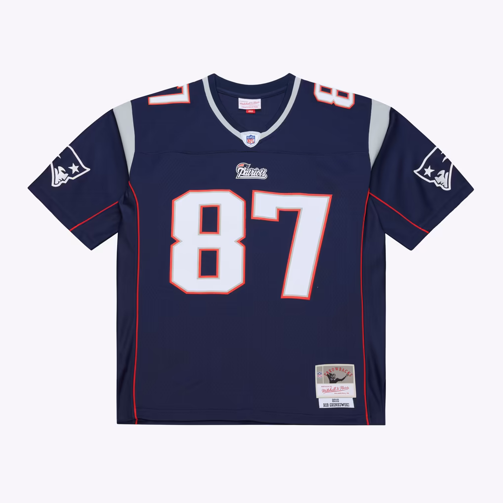 Men's New England Patriots Rob Gronkowski Mitchell & Ness Navy Big & Tall 2010 Legacy Retired Player Jersey - Ujersey