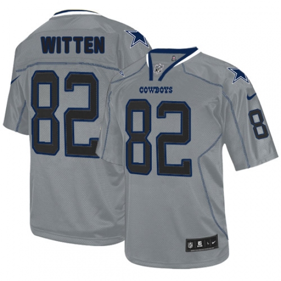 Men's Nike Dallas Cowboys #82 Jason Witten Elite Lights Out Grey NFL Jersey - Ujersey
