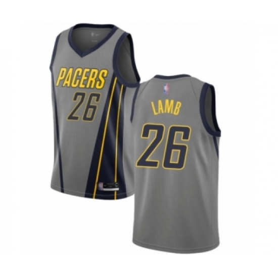 Youth Indiana Pacers #26 Jeremy Lamb Swingman Gray Basketball Jersey - City Edition - Ujersey