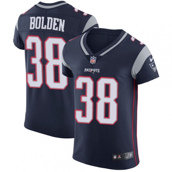 Men's Nike New England Patriots #38 Brandon Bolden Navy Blue Team Color Vapor Untouchable Elite Player NFL Jersey - Ujersey