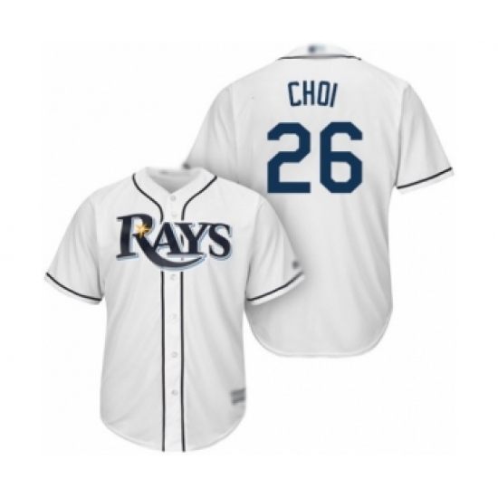 Youth Tampa Bay Rays #26 Ji-Man Choi Authentic White Home Cool Base Baseball Player Jersey - Ujersey