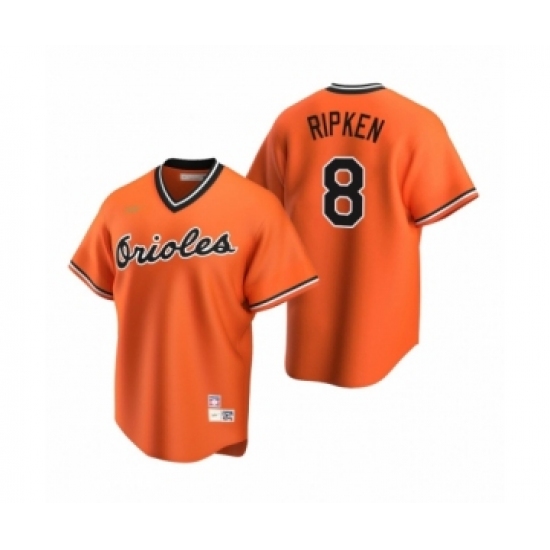 Men's Baltimore Orioles #8 Cal Ripken Jr. Nike Orange Cooperstown Collection Alternate Jersey - Ujersey