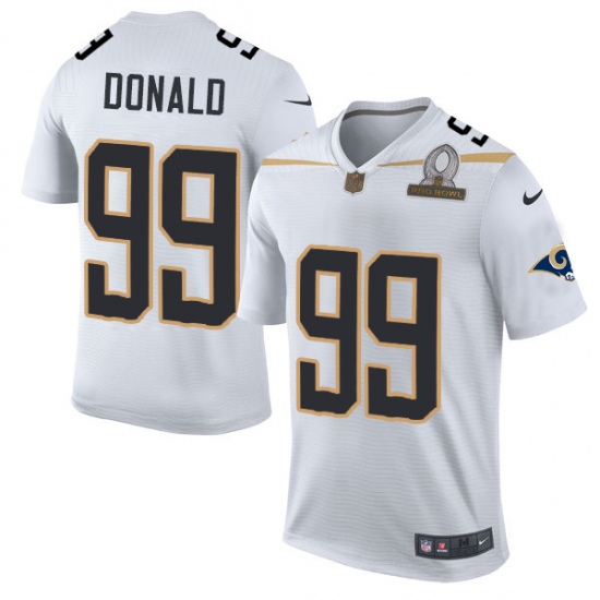 Men's Nike Los Angeles Rams #99 Aaron Donald Elite White Team Rice 2016 Pro Bowl NFL Jersey - Ujersey