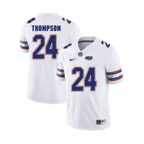 Florida Gators 24 Mark Thompson White College Football Jersey - Ujersey