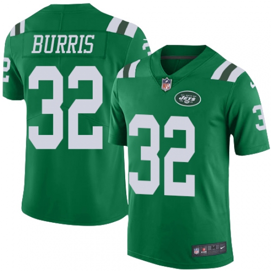 Youth Nike New York Jets #32 Juston Burris Limited Green Rush Vapor Untouchable NFL Jersey - Ujersey