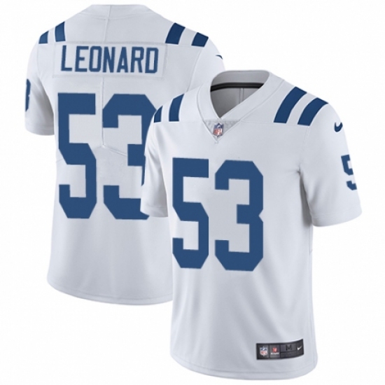 Youth Nike Indianapolis Colts #53 Darius Leonard White Vapor Untouchable Limited Player NFL Jersey