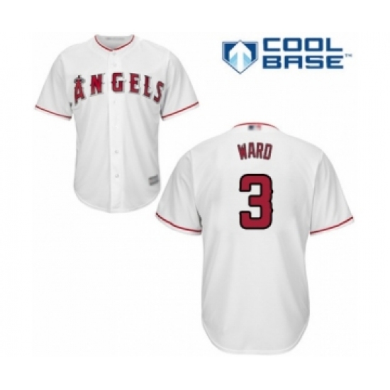 Youth Los Angeles Angels of Anaheim #3 Taylor Ward Authentic White Home Cool Base Baseball Player Jersey - Ujersey