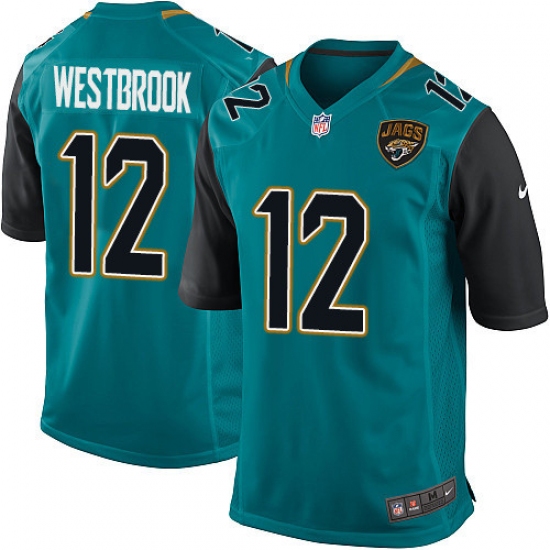 Men's Nike Jacksonville Jaguars #12 Dede Westbrook Game Teal Green Team Color NFL Jersey - Ujersey