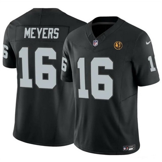 Men's Las Vegas Raiders #16 Jakobi Meyers Black 2023 F U S E With John Madden Vapor Limited Stitched Football Jersey - Ujersey