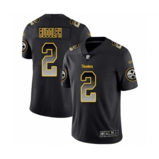 Men's Pittsburgh Steelers #2 Mason Rudolph Limited Black Smoke Fashion Football Jersey - Ujersey