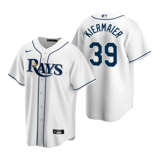 Men's Nike Tampa Bay Rays #39 Kevin Kiermaier White Home Stitched Baseball Jersey - Ujersey