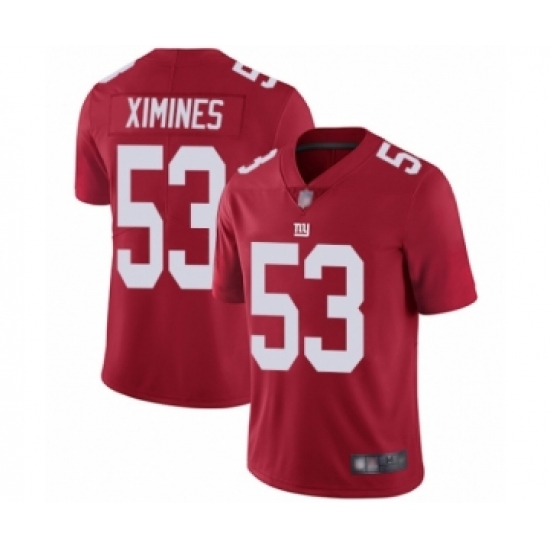 Youth New York Giants #53 Oshane Ximines Red Alternate Vapor Untouchable Limited Player Football Jersey - Ujersey