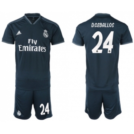 Real Madrid #24 D.Ceballos Away Soccer Club Jersey