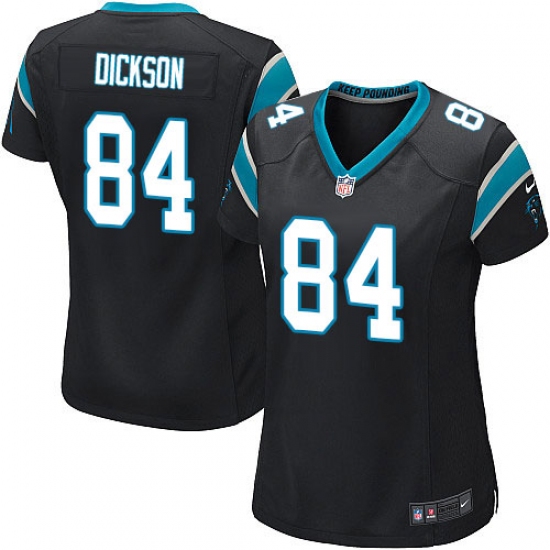 Women's Nike Carolina Panthers #84 Ed Dickson Game Black Team Color NFL Jersey - Ujersey