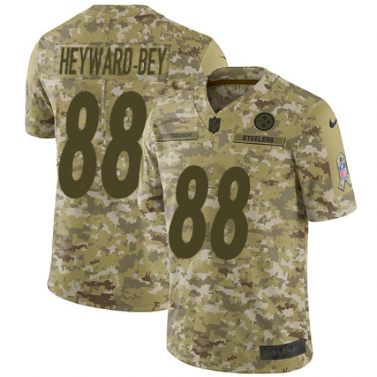 Youth Nike Pittsburgh Steelers #88 Darrius Heyward-Bey Limited Camo 2018 Salute to Service NFL Jersey - Ujersey