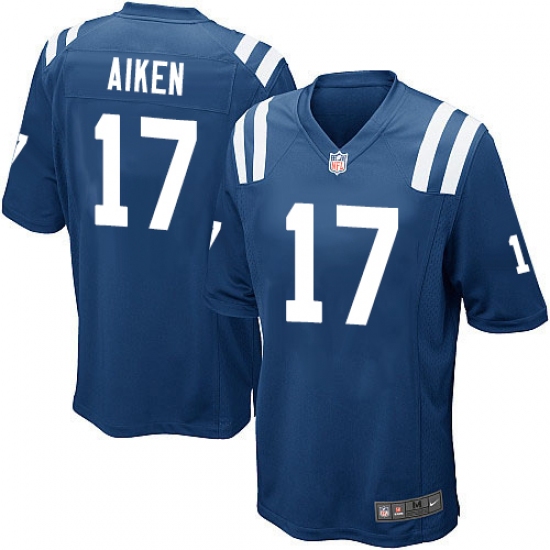 Men's Nike Indianapolis Colts #17 Kamar Aiken Game Royal Blue Team Color NFL Jersey - Ujersey