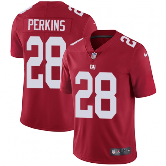 Youth Nike New York Giants #28 Paul Perkins Elite Red Alternate NFL Jersey - Ujersey