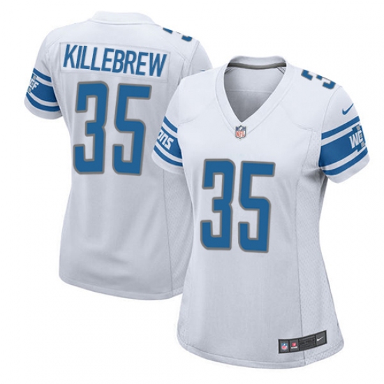 Women's Nike Detroit Lions #35 Miles Killebrew Game White NFL Jersey - Ujersey