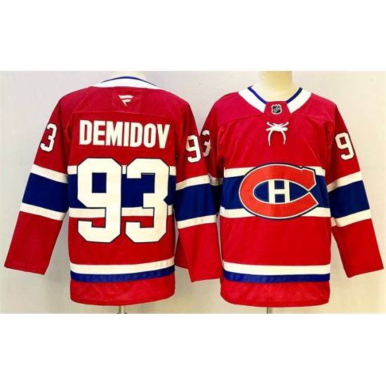 Men's Montreal Canadiens #93 Ivan Demidov Red 2024-25 Stitched Jersey - Ujersey