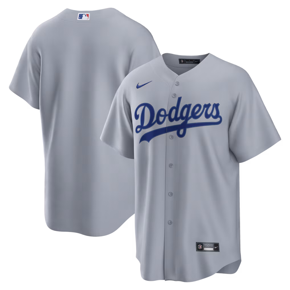 Men's Los Angeles Dodgers Nike Gray Road Replica Jersey
