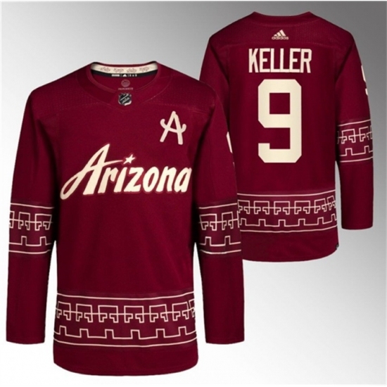 Men's Arizona Coyotes #9 Clayton Keller Garnet Alternate Pro Jersey - Ujersey