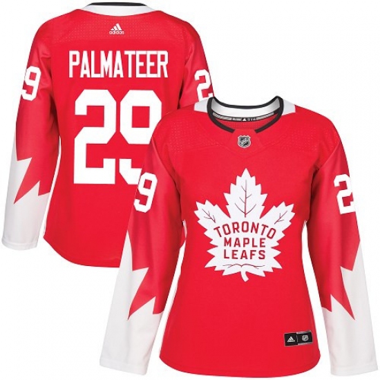 Women's Adidas Toronto Maple Leafs #29 Mike Palmateer Authentic Red Alternate NHL Jersey