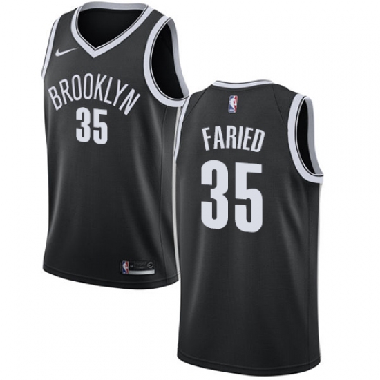 Youth Nike Brooklyn Nets #35 Kenneth Faried Swingman Black NBA Jersey - Icon Edition - Ujersey