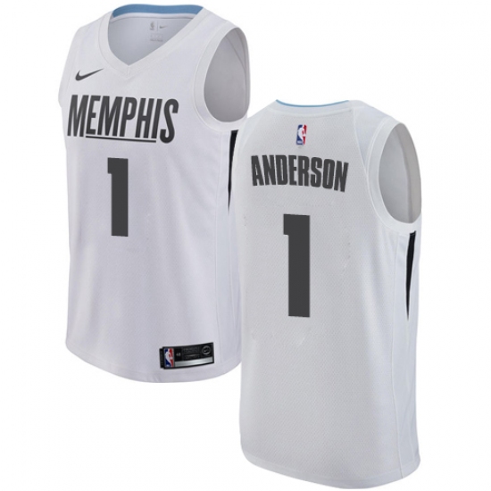 Youth Nike Memphis Grizzlies #1 Kyle Anderson Swingman White NBA Jersey - City Edition - Ujersey