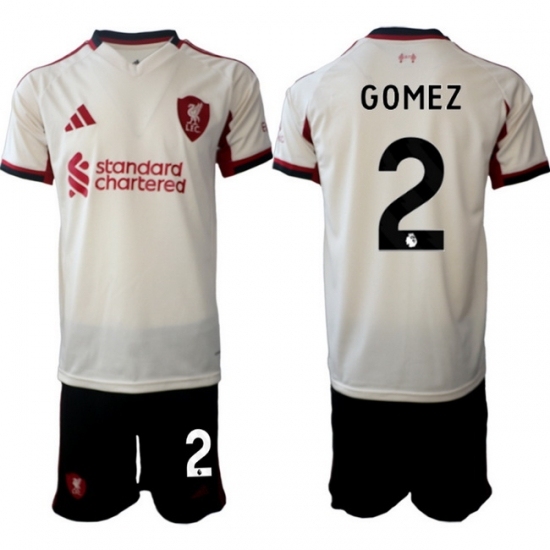 Men Liverpool 2026 Soccer Jerseys Beige #2 GOMEZ