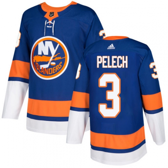 Men's Adidas New York Islanders #3 Adam Pelech Premier Royal Blue Home NHL Jersey - Ujersey