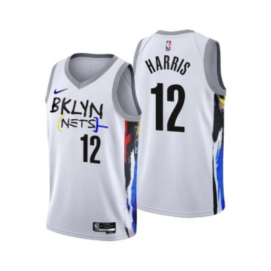 Men's Brooklyn Nets #12 Joe Harris 2022-23 White City Edition Stitched Basketball Jersey - Ujersey