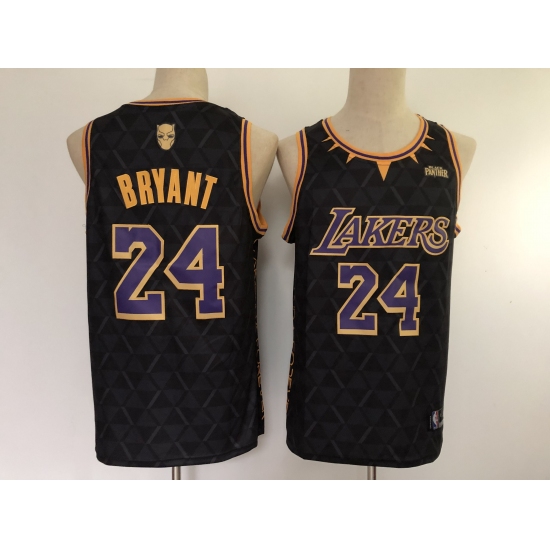Men's Los Angeles Lakers #24 Kobe Brant Black Stitched Basketball Jersey - Ujersey