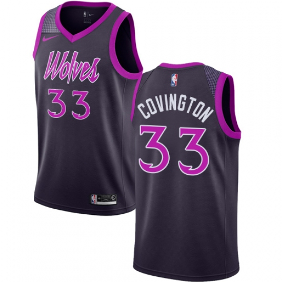 Women's Nike Minnesota Timberwolves #33 Robert Covington Swingman Purple NBA Jersey - City Edition - Ujersey