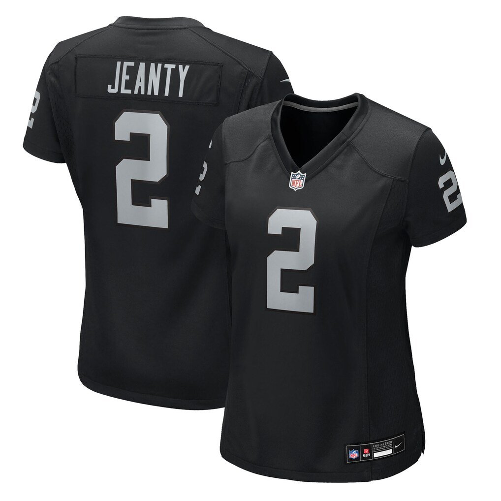 Women's Las Vegas Raiders Ashton Jeanty Nike Black Team Game Jersey - Ujersey