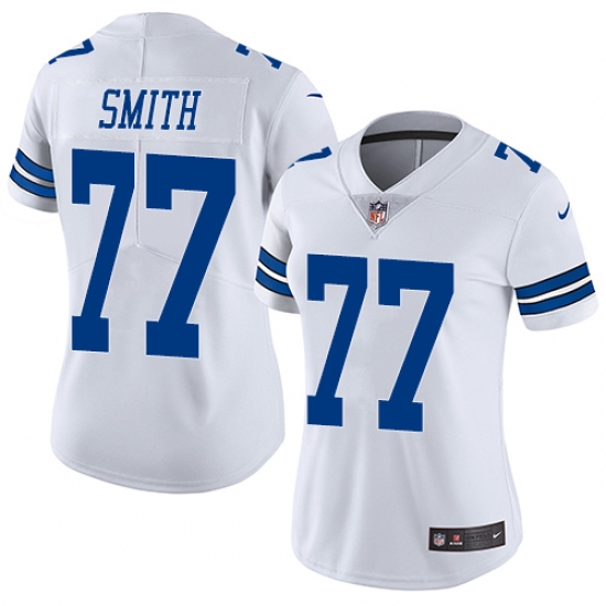Women's Nike Dallas Cowboys #77 Tyron Smith White Vapor Untouchable Limited Player NFL Jersey - Ujersey