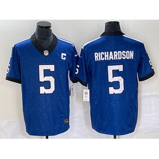 Men's Nike Indianapolis Colts #5 Anthony Richardson Blue Royal Indiana Nights Alternate Limited Jersey - Ujersey
